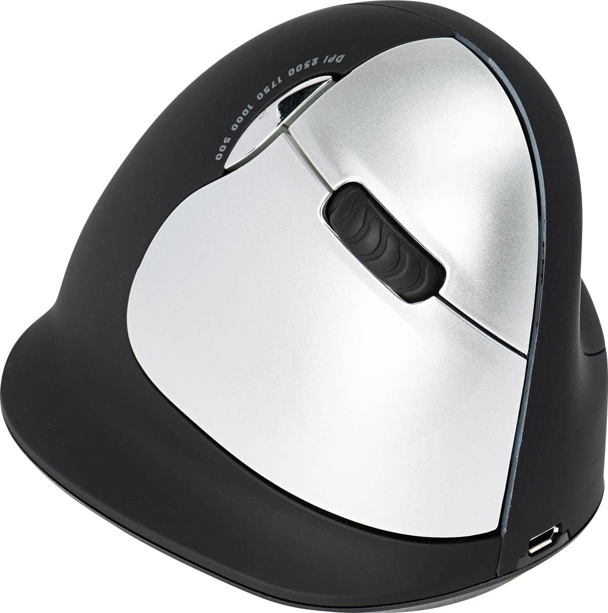 R-Go Maus He Ergonomisch Rechts Bluetooth Groß Schw./Silb Retail