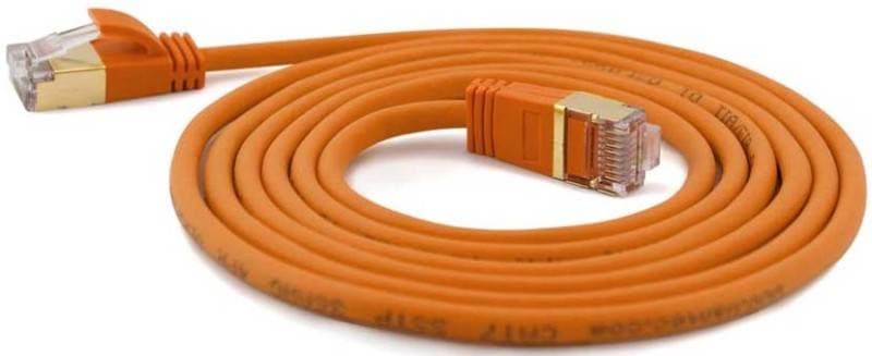 Wantec Patchkabel Sstp Cat7 Ste. Cat6a D=4mm 0,25m Orange