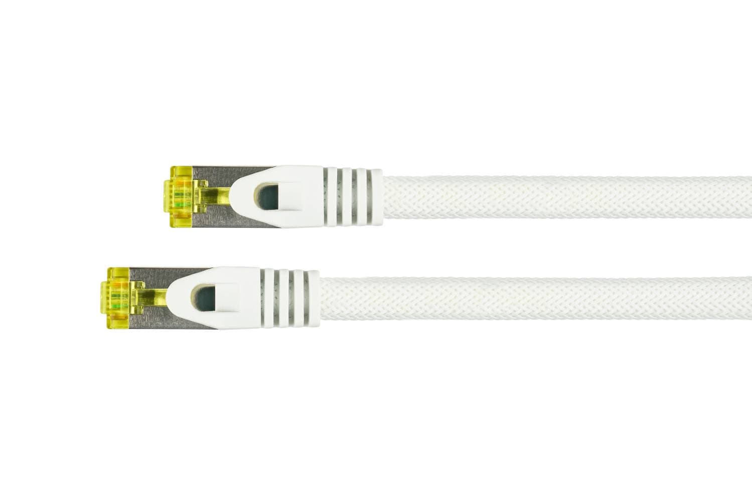 Python Patchkabel M. Cat.7 Rohkabel Nylongefl. Weiß 2m