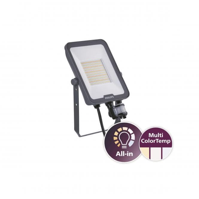 Phil Led-Strahler Ledinaire Ip65 Grau 50w 6000lm 3000/4000/6500k Symm. Sensor